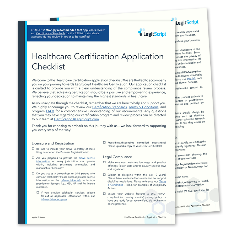 healthcare-application-checklist